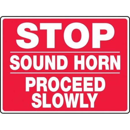SAFETY SIGN STOP  SOUND HORN  MVHR517VA